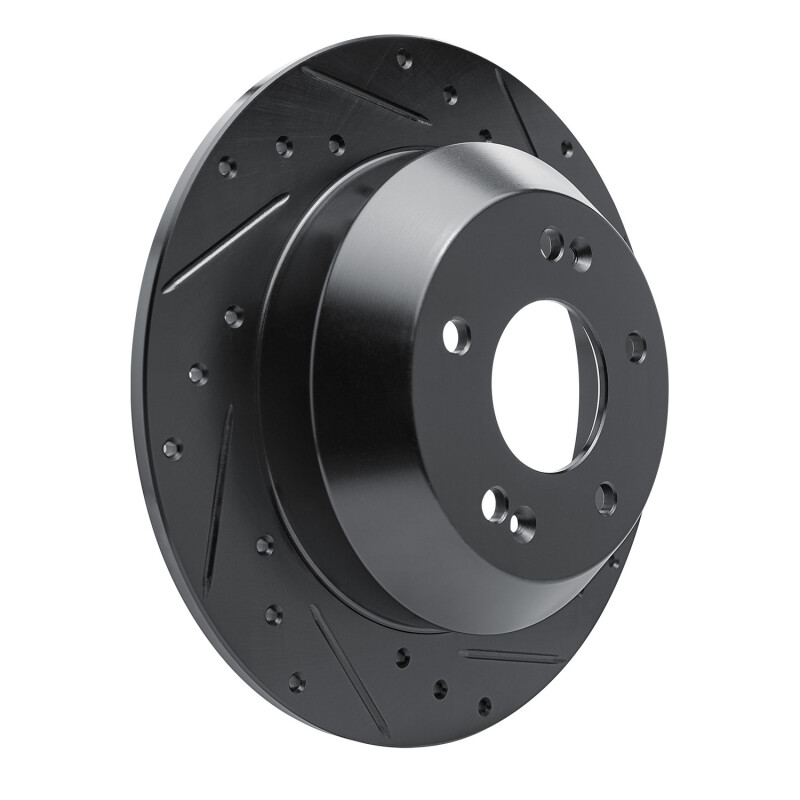 Kia Sorento Brake Rotor (1) - Rear Right - R1 Concepts - Drilled & Slotted - Black - `15-`20